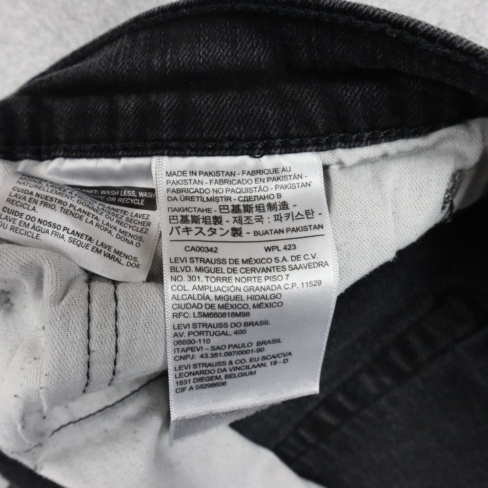 Levi's 505‎ Jeans Mens 40x30 Regular Fit Stretch Flex 5-Pocket Denim Black - Picture 5 of 12